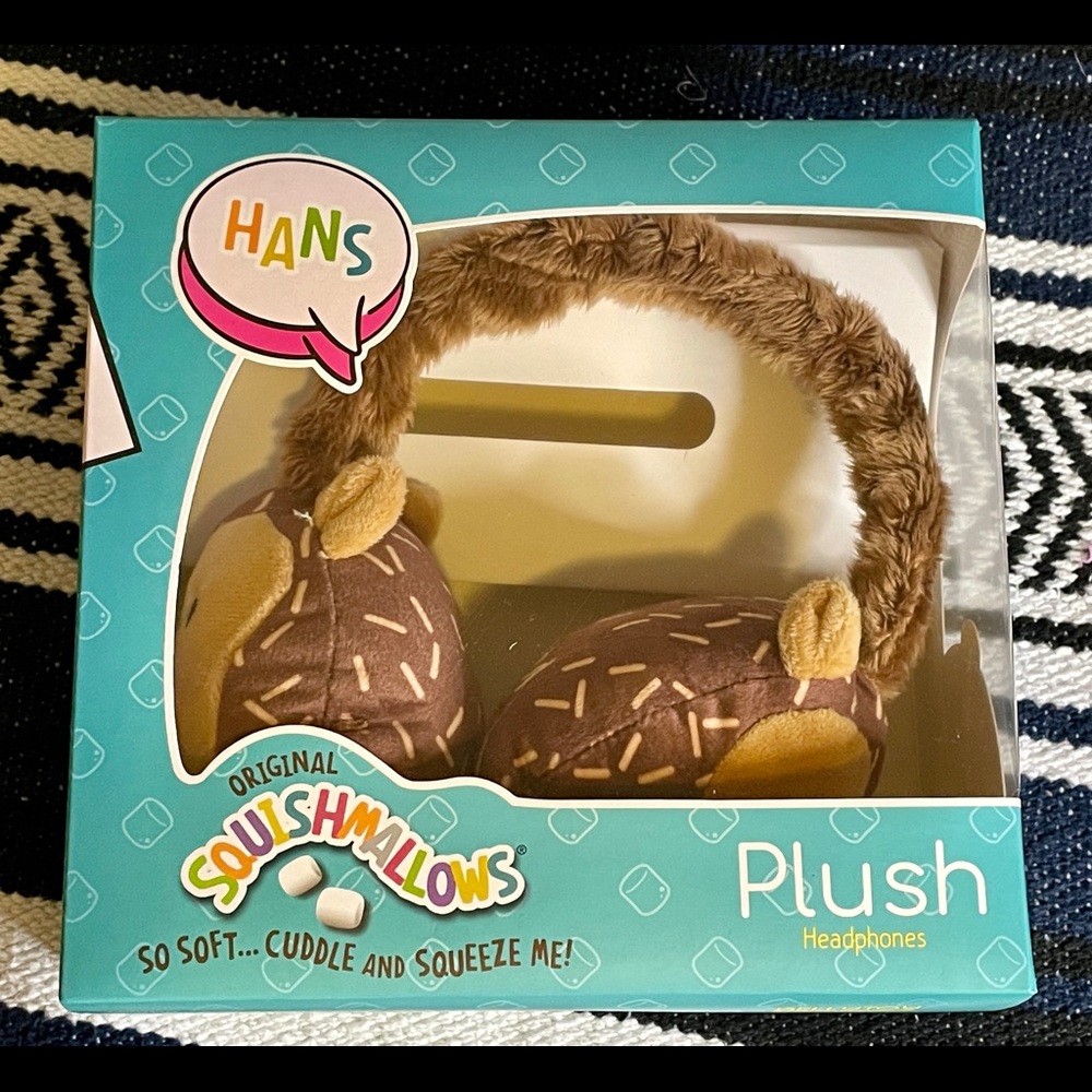Authentic Squishmallow “Hans” Plush Headphones